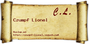 Czumpf Lionel névjegykártya
